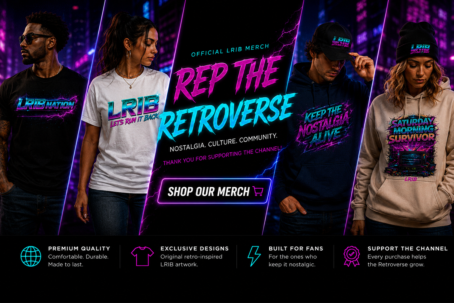 Rep the Retroverse — Official LRIB Merch. Shop tees, hoodies, and more.